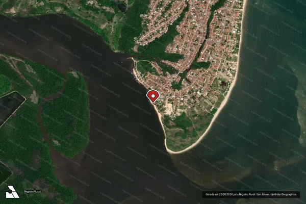 Imagem de satélite de Infração de pesca(Não Classificada-Móvel) em Pitimbu - PB (marcador da localização)