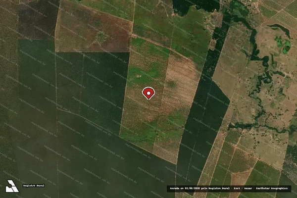 Imagem de satélite de Infração da Flora em Santana - AP (marcador da localização)