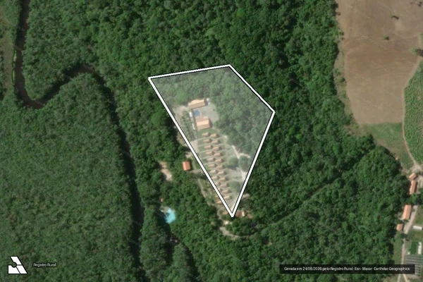 Imagem de satélite de Infração Ambiental em Santa Cruz Cabrália - BA