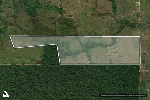 Imagem de satélite de Infração da Flora em Colniza - MT