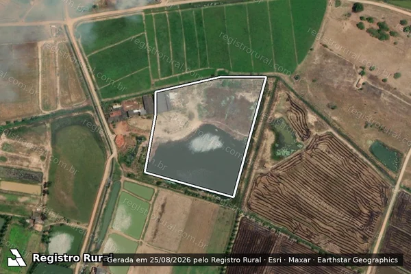 Imagem de satélite — Embargo IBAMA — Infração Ambiental - Porto Real do Colégio/AL
