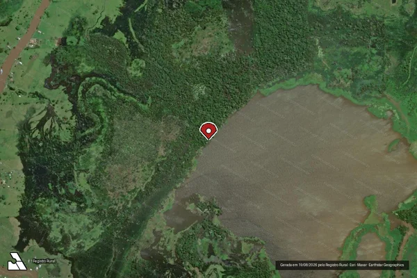 Imagem de satélite de Infração Ambiental em Careiro da Várzea - AM (marcador da localização)