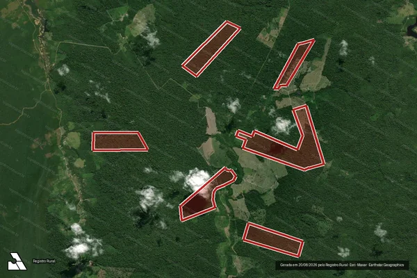 Imagem de satélite de Desmatamento em Santarém - PA