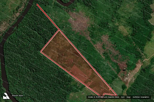 Imagem de satélite de Infração da Flora em Apuí - AM