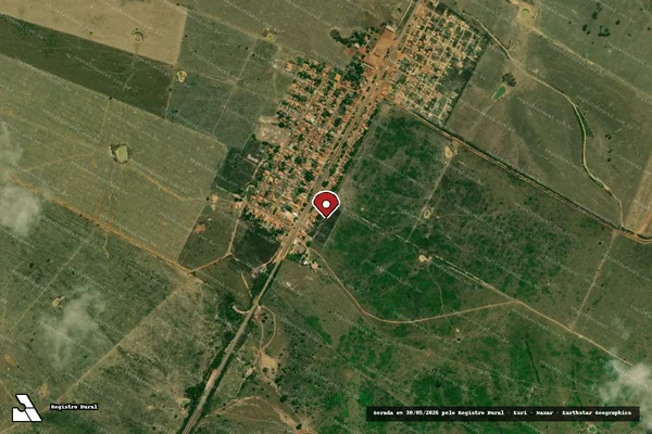 Imagem de satélite de Infração Ambiental em Açailândia - MA (marcador da localização)