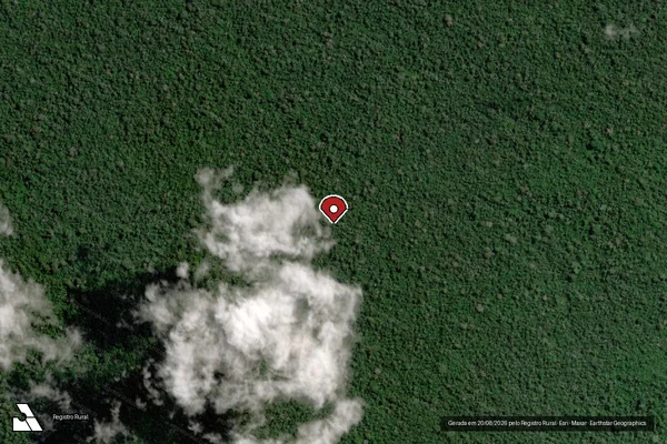 Imagem de satélite de Infração da Flora em Senador José Porfírio - PA (marcador da localização)