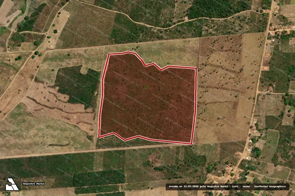 Imagem de satélite — Embargo IBAMA — Infração da Flora — Ipueiras/CE