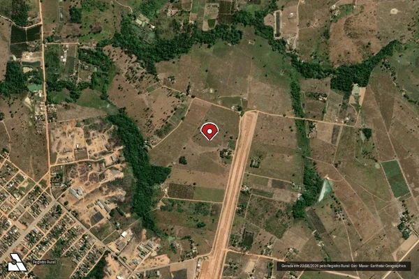 Imagem de satélite de Infração da Flora em Colniza - MT (marcador da localização)