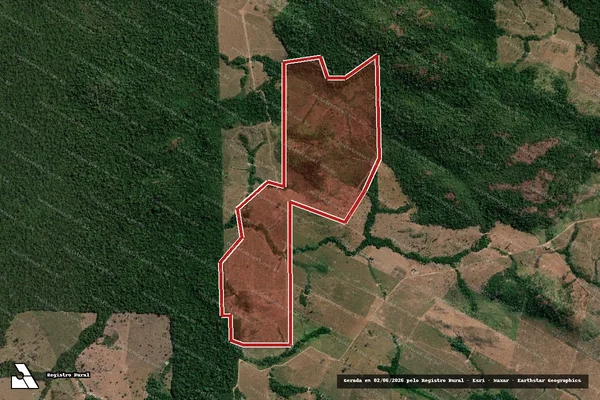 Imagem de satélite de Infração da Flora em Cotriguaçu - MT