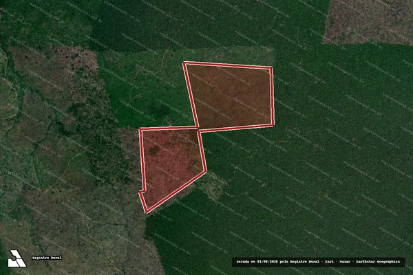 Imagem de satélite de Infração Ambiental em Lábrea - AM