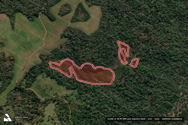 Imagem de satélite de Infração Ambiental em União da Vitória - PR