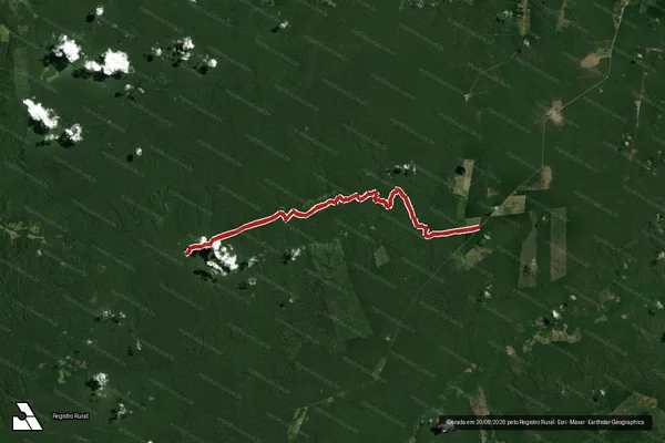 Imagem de satélite de Infração Ambiental em Santarém - PA
