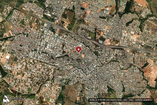 Imagem de satélite de Infração da Fauna em Nova Serrana - MG (marcador da localização)