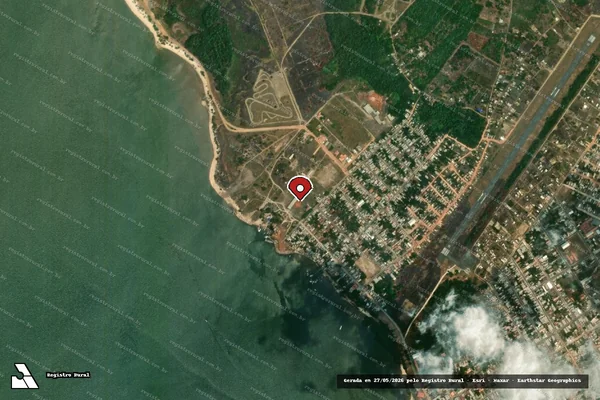 Imagem de satélite de Infração Ambiental em Porto de Moz - PA (marcador da localização)