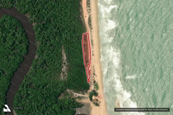 Imagem de satélite de Infração Ambiental em Mataraca - PB