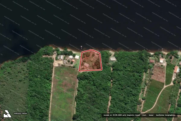 Imagem de satélite — Embargo IBAMA — Infração Ambiental - Aracruz/ES