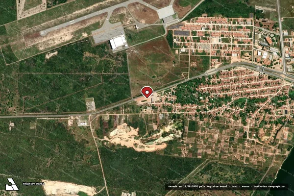 Imagem de satélite de Infração de Licenciamento(Não Classificada-Móvel) em Aracati - CE (marcador da localização)