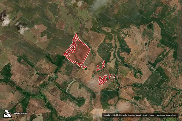 Imagem de satélite de Infração da Flora em Araguaçu - TO
