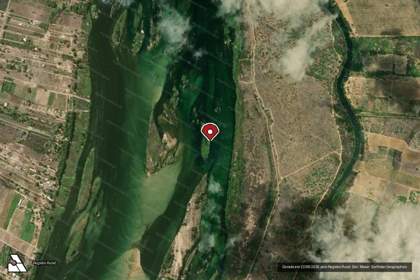 Imagem de satélite de Infração da Flora em Juazeiro - BA (marcador da localização)
