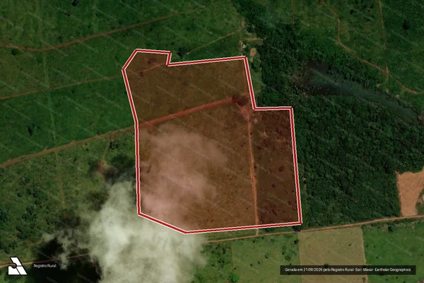 Imagem de satélite de Infração Ambiental em Juína - MT