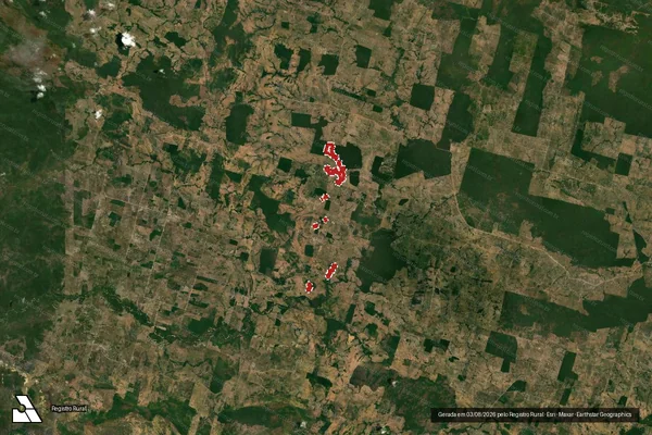 Imagem de satélite de Infração Ambiental em Ourilândia do Norte - PA