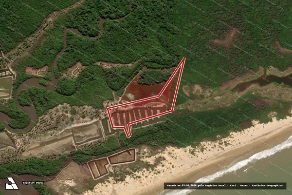 Imagem de satélite de Infração Ambiental em Brejo Grande - SE