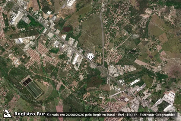 Imagem de satélite — Embargo IBAMA — Infração Ambiental — Feira de Santana/BA