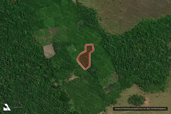 Imagem de satélite de Desmatamento em Cachoeira do Arari - PA