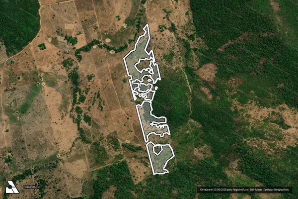 Imagem de satélite — Embargo IBAMA — Infração da Flora - Vila Rica/MT