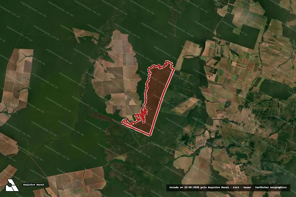 Imagem de satélite de Infração da Flora em Paranatinga - MT