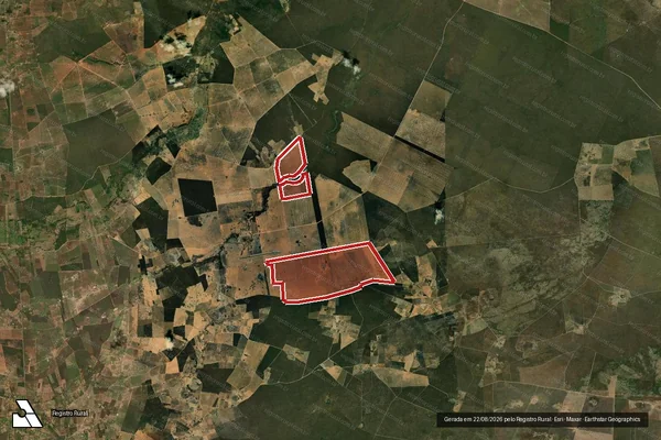 Imagem de satélite de Infração da Flora em Brejolândia - BA