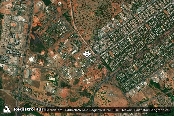 Imagem de satélite de Infração da Flora em Manicoré - AM (marcador da localização)