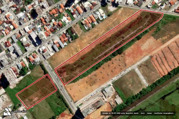 Imagem de satélite de Infração Ambiental em Biguaçu - SC