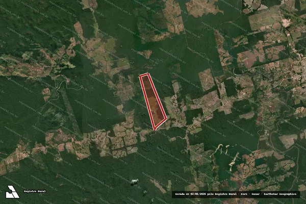 Imagem de satélite de Infração Ambiental em Novo Progresso - PA