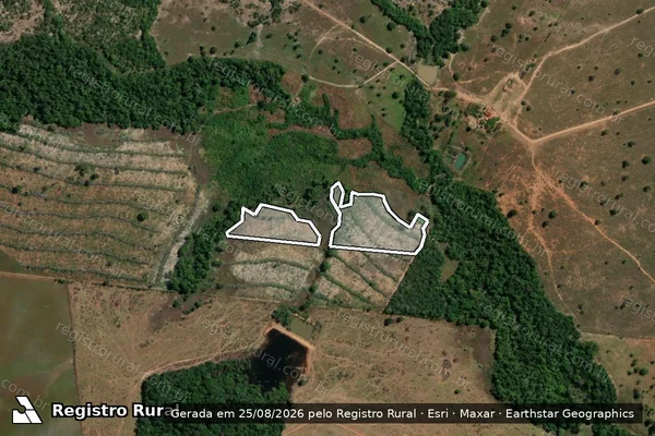 Imagem de satélite de Infração da Flora em Mutunópolis - GO