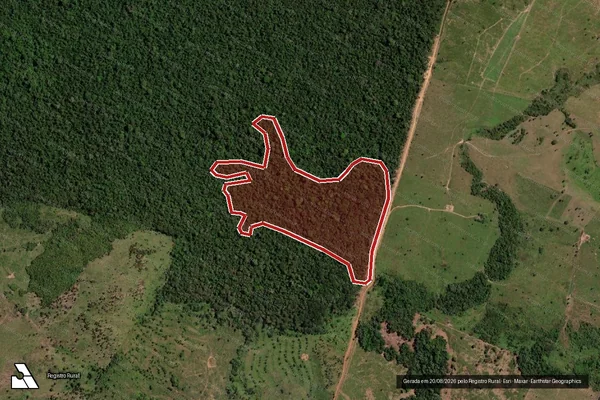 Imagem de satélite de Infração da Flora em São Félix do Xingu - PA