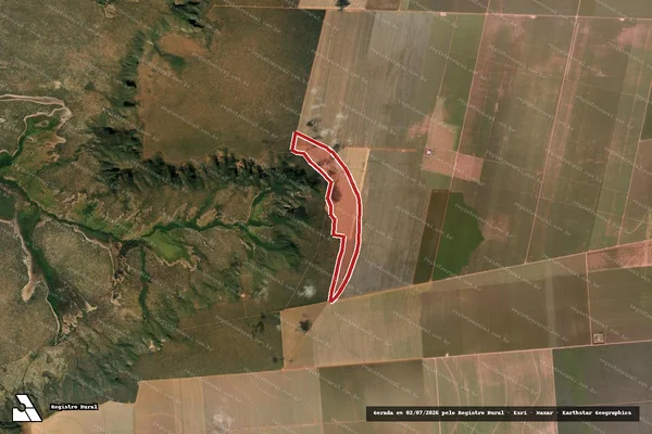 Imagem de satélite de Infração de Biopirataria(Não Classificada-Móvel) em Correntina - BA