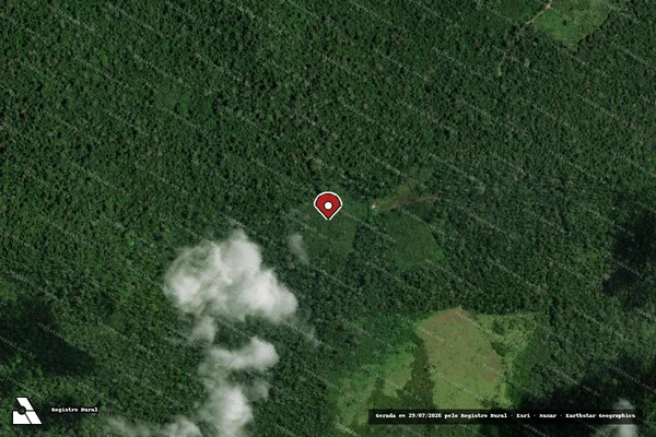 Imagem de satélite de Infração da Flora em Senador José Porfírio - PA (marcador da localização)