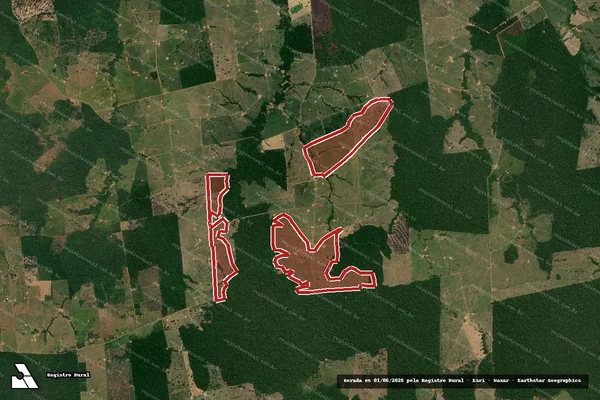 Imagem de satélite de Desmatamento em Porto Velho - RO