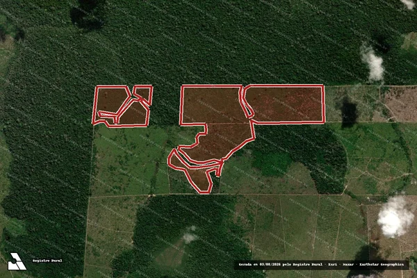 Imagem de satélite de Infração Ambiental em Colniza - MT