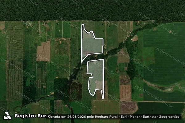 Imagem de satélite de Infração da Flora em Cujubim - RO