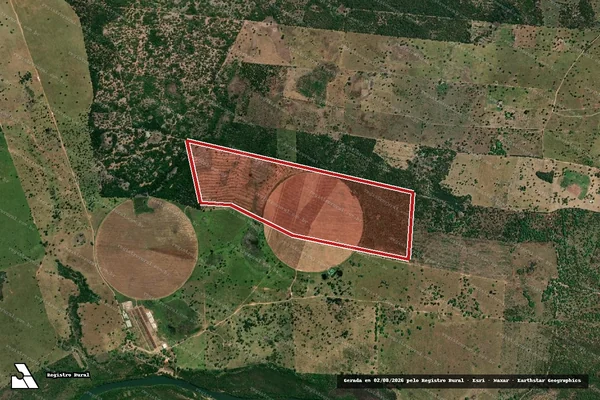 Imagem de satélite — Embargo IBAMA — Infração da Flora — Sítio do Mato/BA
