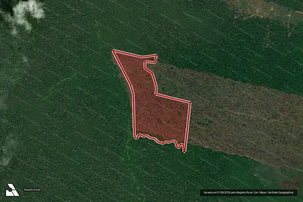 Imagem de satélite de Infração da Flora em Lábrea - AM