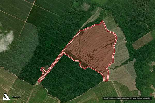 Imagem de satélite de Infração da Flora em Tomé-Açu - PA
