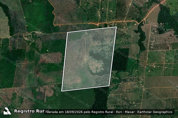Imagem de satélite de Infração Ambiental em Lábrea - AM