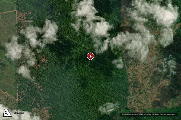 Imagem de satélite de Infração da Flora em Senador José Porfírio - PA (marcador da localização)