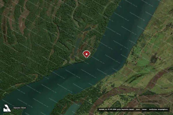 Imagem de satélite — Embargo IBAMA — Infração Ambiental - Três Lagoas/MS