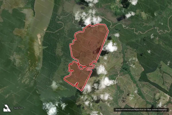 Imagem de satélite de Infração Ambiental em Cantá - RR