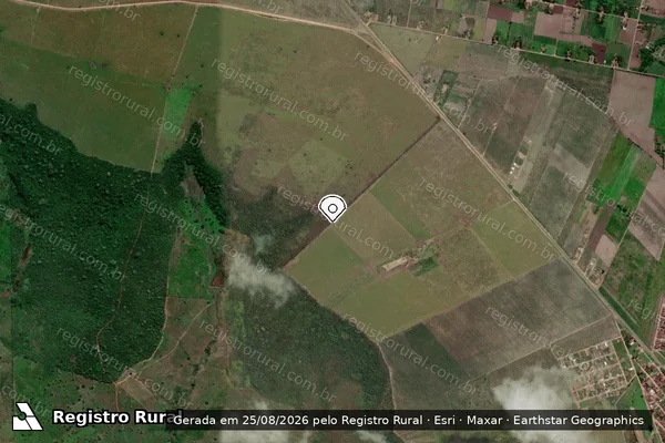 Imagem de satélite — Embargo IBAMA — Infração da Flora — Mari/PB