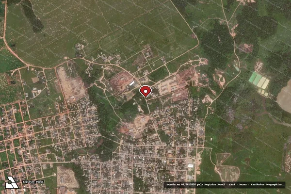 Imagem de satélite de Infração da Flora em Porto Velho - RO (marcador da localização)